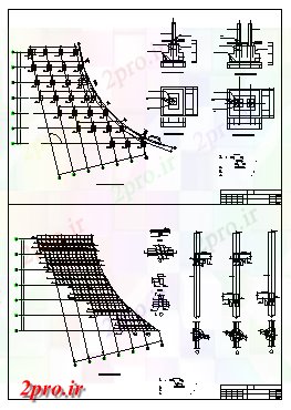دانلود نقشه پلان مقطعی جزئیات ساختار تئاتر آب - گالری قاب طراحی (کد44715)