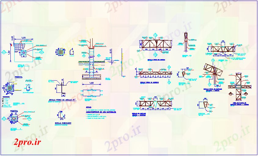 دانلود نقشه جزئیات ساخت و ساز  ساخت و ساز آموزش مرکز (کد44768)