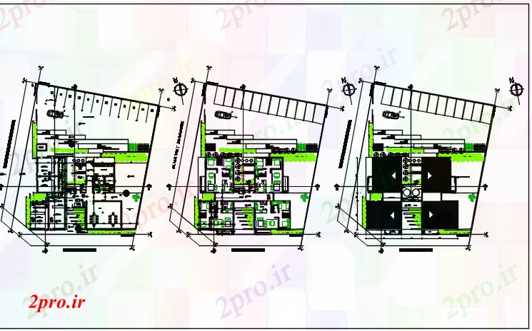 دانلود نقشه ساختمان اداری - تجاری - صنعتی برنامه کاری تجاری جزئیات (کد44837)