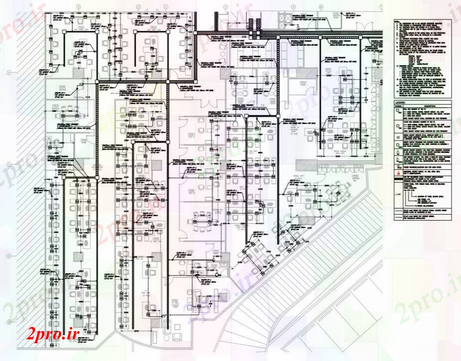 دانلود نقشه ساختمان اداری - تجاری - صنعتی ساختمان شرکت  طرحی  جزئیات پی دی اف، (کد45065)