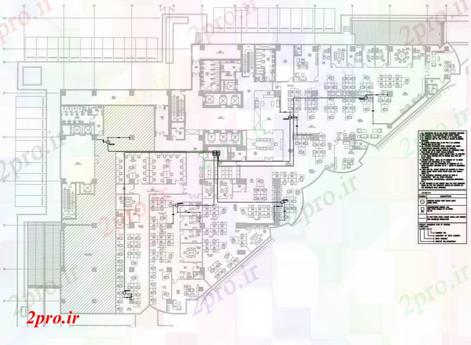دانلود نقشه طراحی داخلی ساختمان تجاری نقطه دسترسی بی سیم بیش از همه طرح (کد45066)