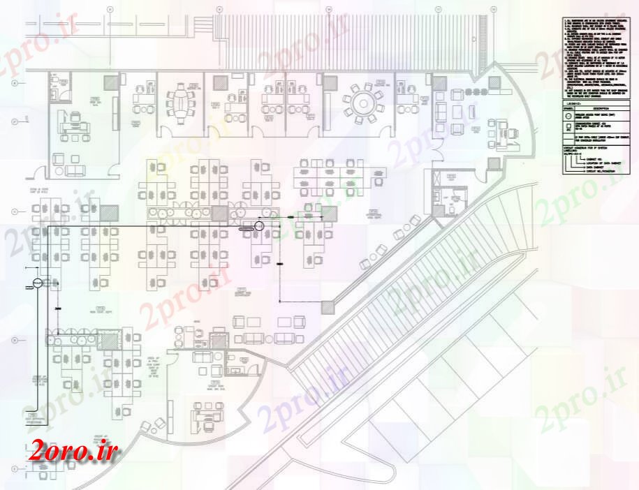 دانلود نقشه طراحی داخلی شرکت  جزئیات طرحی ساختمان از یک نقطه دسترسی بی سیم (کد45069)