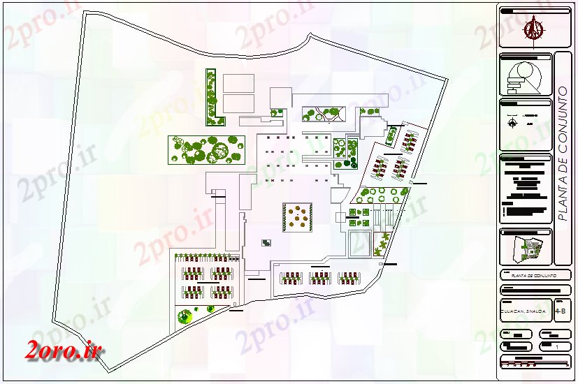 دانلود نقشه جزئیات معماری طرحی مجموعه ای از بیمارستان سالمندان (کد45106)