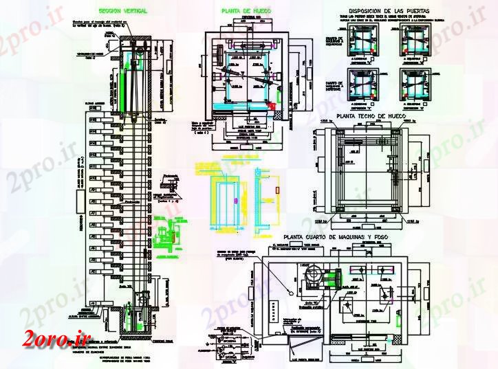 دانلود نقشه جزئیات ساخت و ساز   آسانسور نشیمن (کد45135)