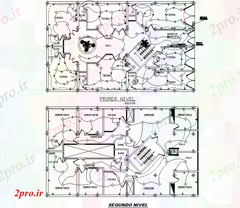 دانلود نقشه طراحی داخلی طرحی ساختمان طرحی های الکتریکی (کد45382)