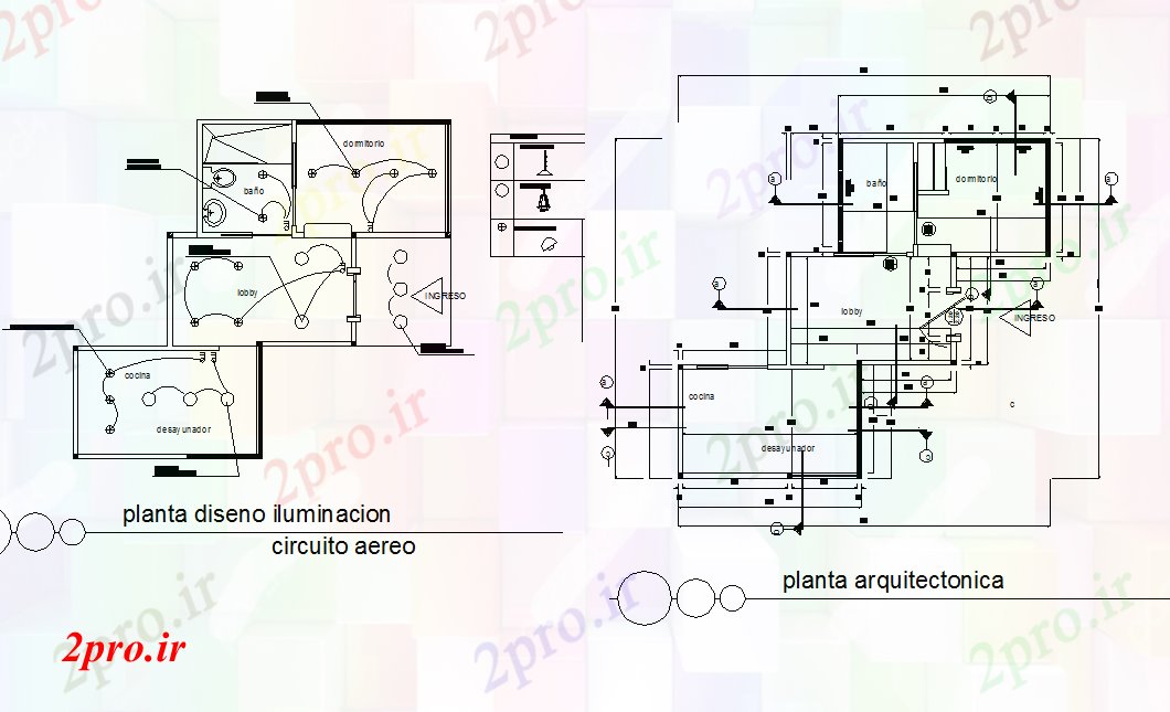 دانلود نقشه طراحی داخلی جزئیات ساخت و ساز و طراحی های الکتریکی (کد45384)