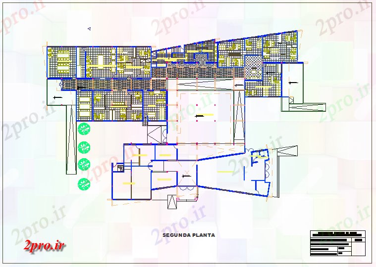 دانلود نقشه مسکونی  ، ویلایی ، آپارتمان  طرحی طبقه دوم خانه (کد45484)