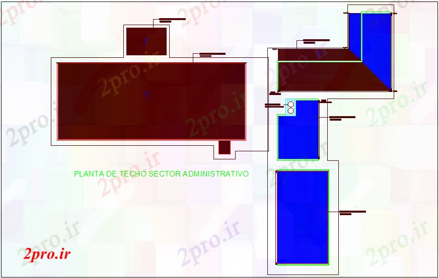 دانلود نقشه کارخانه صنعتی  ، کارگاه  بخش مدیریت با بخش از بخش کارخانه های لبنی (کد45509)
