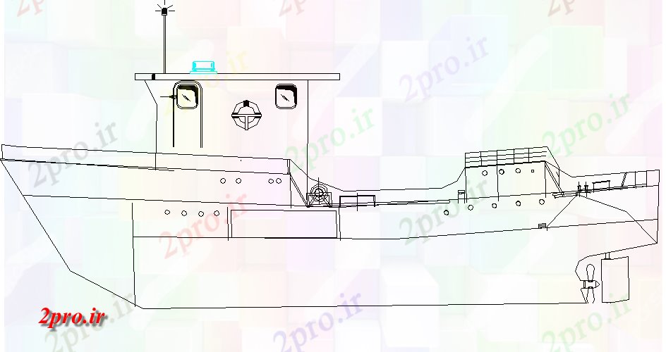 دانلود نقشه بلوک ، آرام ، نماد  کشتی جزئیات (کد45525)
