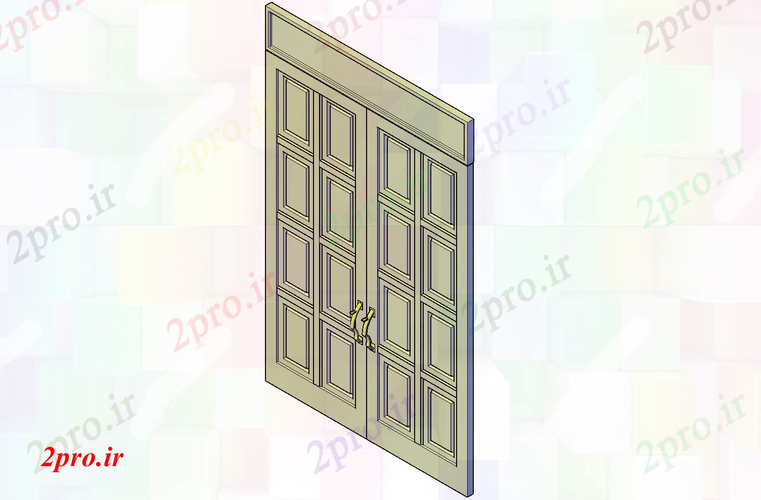 دانلود نقشه جزئیات طراحی در و پنجره  ورودی پنجره دو درب طرحی جزئیات (کد45566)