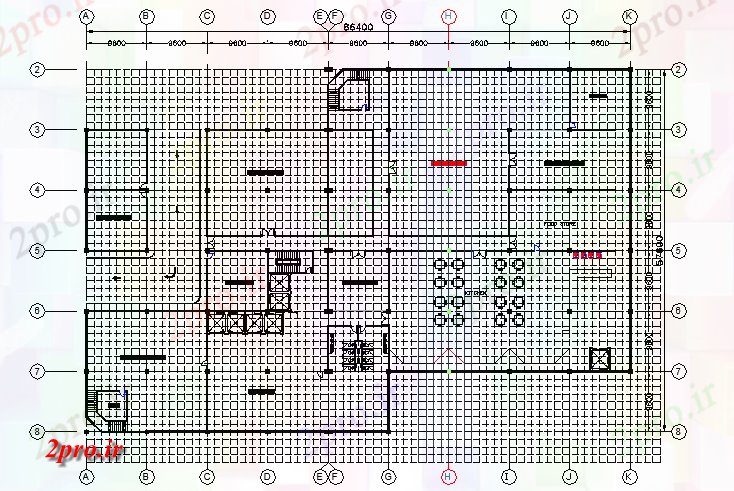 دانلود نقشه ساختمان اداری - تجاری - صنعتی کاشی کاری جزئیات از یک ساختمان (کد45597)
