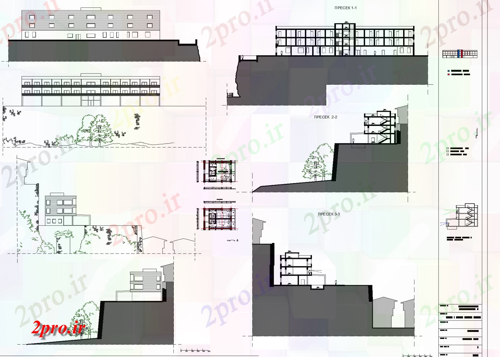 دانلود نقشه ساختمان اداری - تجاری - صنعتی طرحی جامع طرحی busterminal جزئیات (کد45611)