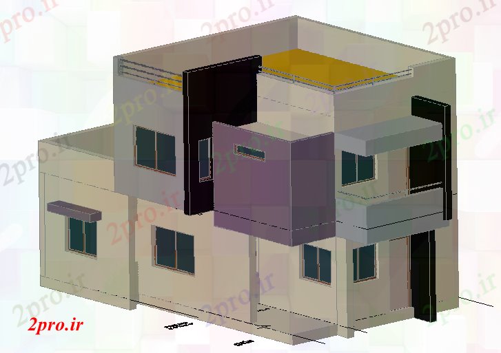 دانلود نقشه خانه های کوچک ، نگهبانی ، سازمانی - طراحی های تریدی از banglow (کد45623)