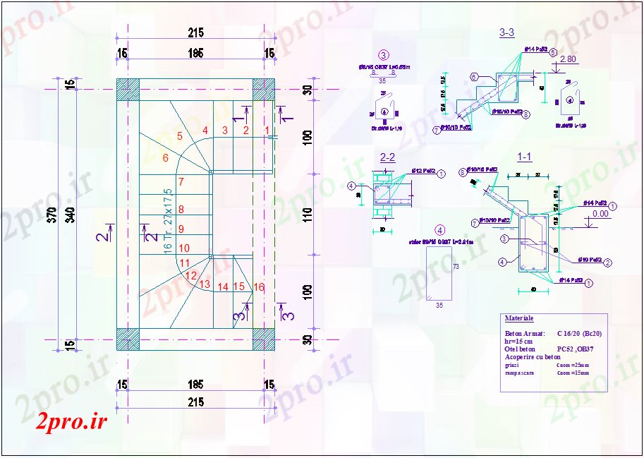 دانلود نقشه جزئیات ساخت و ساز  ساخت و ساز با پشتیبانی از دیوار و لوله برای دوبلکس (کد45625)