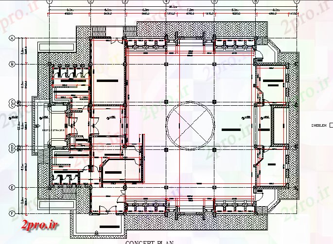 دانلود نقشه کلیسا - معبد - مکان مذهبی بالا طرحی نظر طرحی مسجد (کد45672)