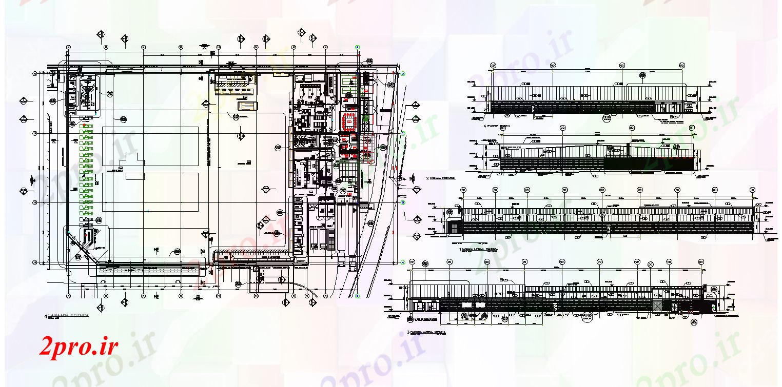 دانلود نقشه ساختمان اداری - تجاری - صنعتی فروشگاه تجاری  (کد45749)