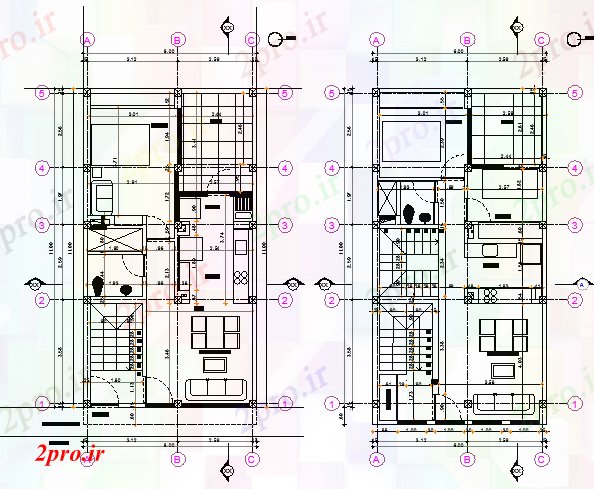 دانلود نقشه مسکونی  ، ویلایی ، آپارتمان  طرحی معماری آپارتمان   چیدمان (کد45780)