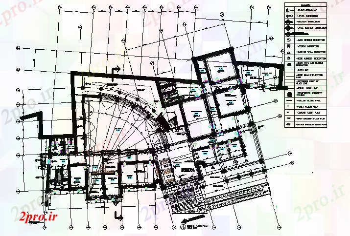 دانلود نقشه ساختمان اداری - تجاری - صنعتی مقیاس بزرگ طراحی پروژه (کد45784)