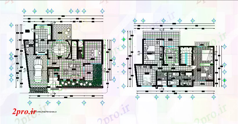 دانلود نقشه خانه های کوچک ، نگهبانی ، سازمانی - ویلایی طرحی معماری (کد45803)