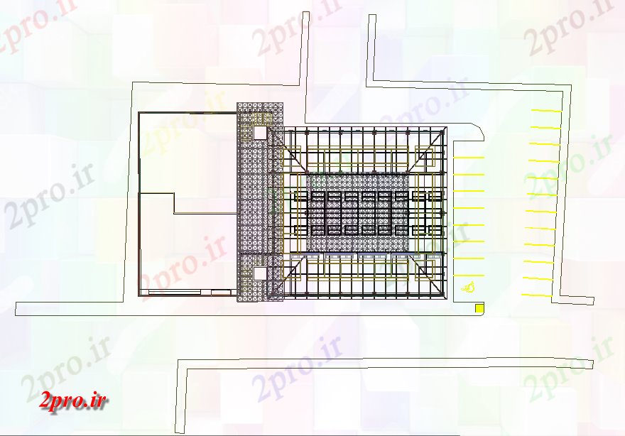 دانلود نقشه جزئیات ساخت و ساز سقف طرحی بازار (کد45835)