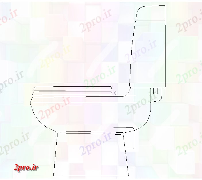 دانلود نقشه تجهیزات بهداشتی توالت خیط و پیت کردن بلوک (کد45904)