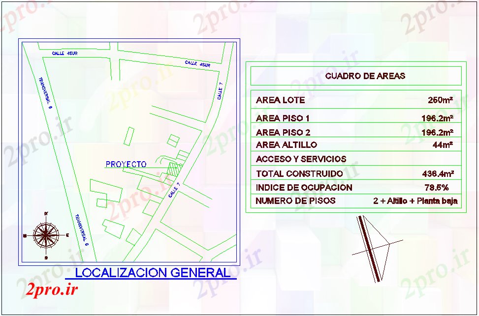 دانلود نقشه جزئیات معماری جزئیات منطقه با طرحی محل ساده مسکن با منطقه دفتر (کد45984)