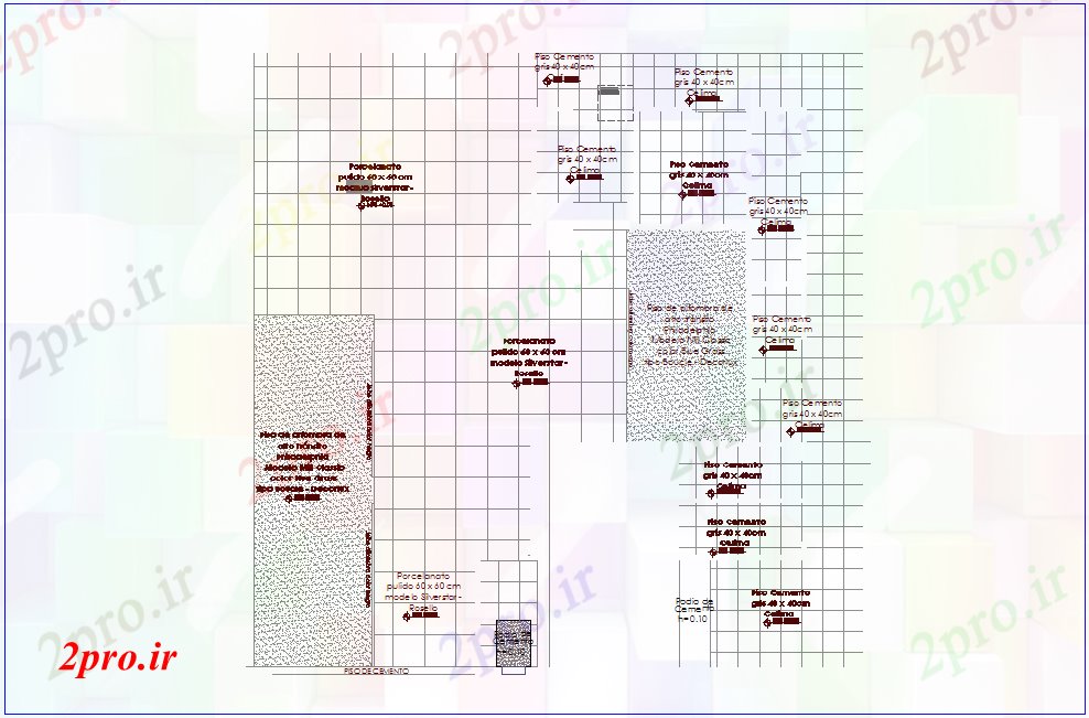 دانلود نقشه جزئیات ساخت و ساز  ساخت و ساز با کفپوش دفتر (کد46033)