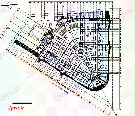دانلود نقشه ساختمان اداری - تجاری - صنعتی طراحی معماری ساختمان (کد46101)