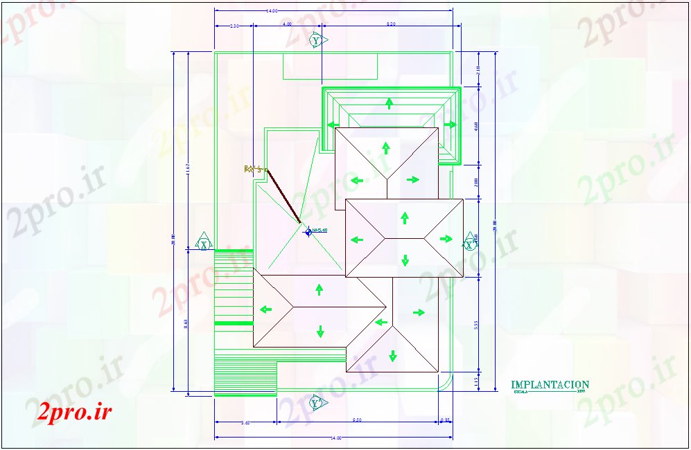 دانلود نقشه مسکونی  ، ویلایی ، آپارتمان  طرحی جلد کاشت برای خانه دوبلکس (کد46168)