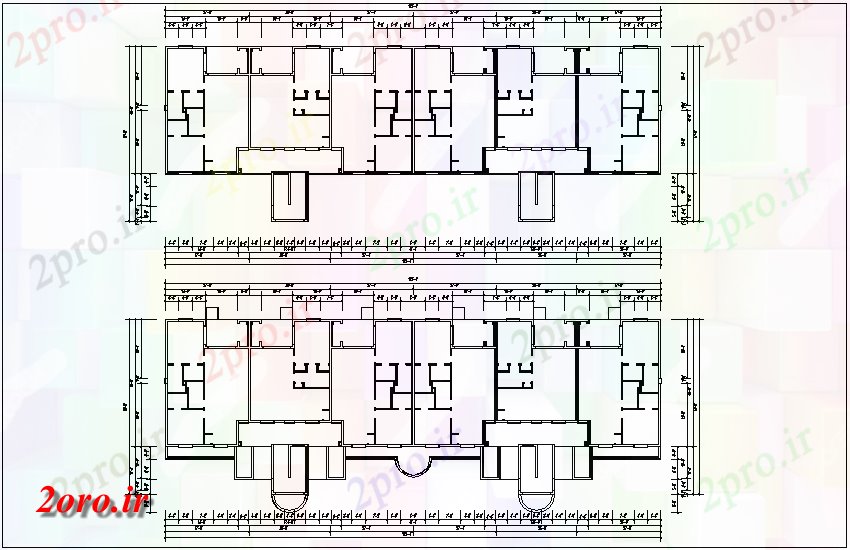 دانلود نقشه جزئیات معماری طبقه  (کد46169)