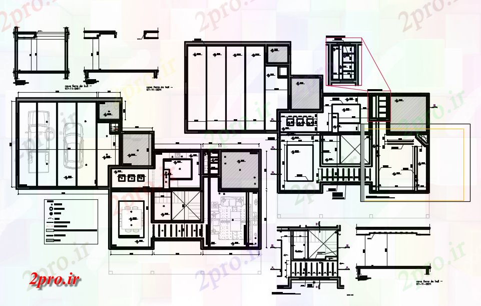 دانلود نقشه جزئیات ساخت و ساز آپارتمان   مبله  (کد46240)