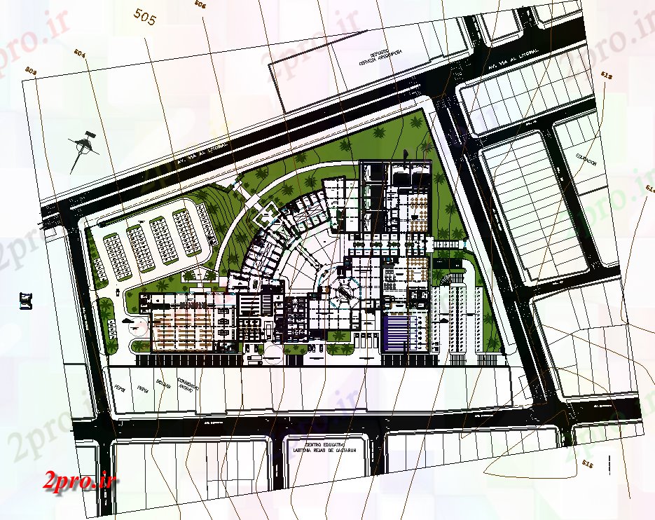 دانلود نقشه ساختمان اداری - تجاری - صنعتی ساختمان تجاری کوچک طراحی طرحی  اتوکد نقشه (کد46251)