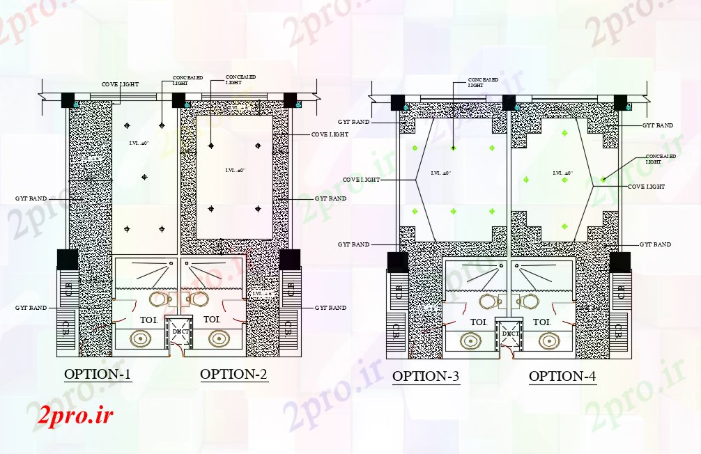 دانلود نقشه طراحی سقف کاذب طراحی داخلی (کد46263)
