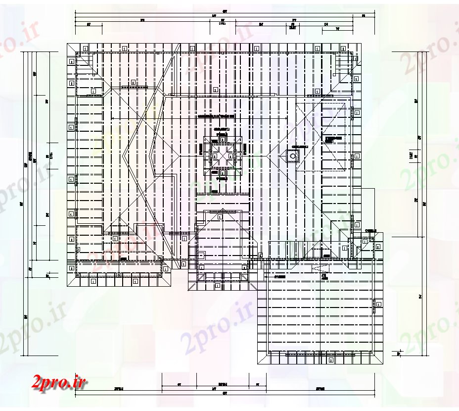 دانلود نقشه جزئیات ساخت و ساز طرحی سقف جزئیات  دو بعدی   چیدمان اتوکد (کد46370)