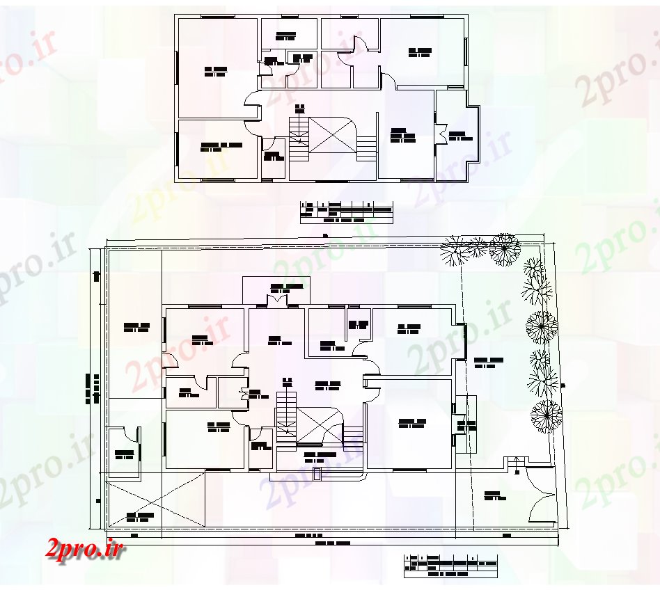 دانلود نقشه مسکونی  ، ویلایی ، آپارتمان  ساختمان مسکن نما جزئیات طراحی  دو بعدی  (کد46380)