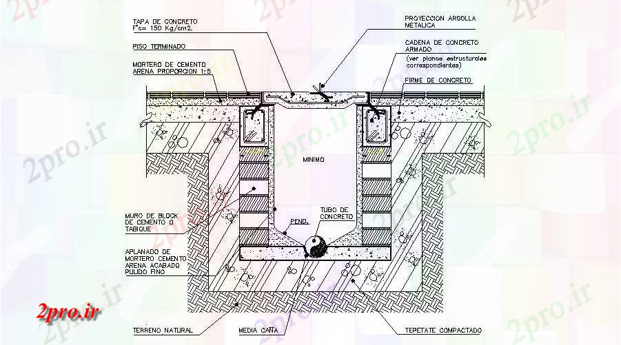 دانلود نقشه جزئیات ساخت و ساز طرحی مخزن آب و لوله کشی سازنده جزئیات (کد46503)