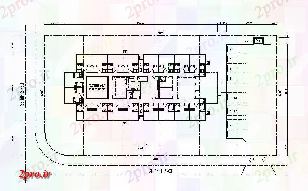 دانلود نقشه بیمارستان -  درمانگاه -  کلینیک جزئیات طرحی فریم کف از بیمارستان ساخت (کد46547)