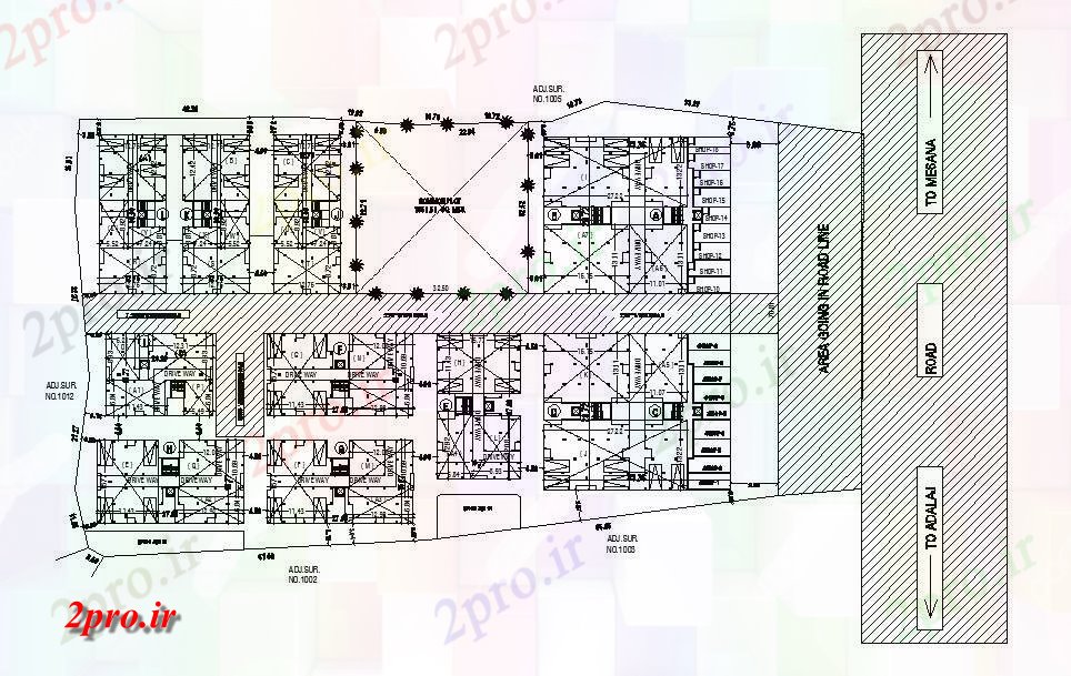 دانلود نقشه مسکونی  ، ویلایی ، آپارتمان  جزئیات طراحی پارکینگ از آپارتمان   آپارتمان    (کد46571)