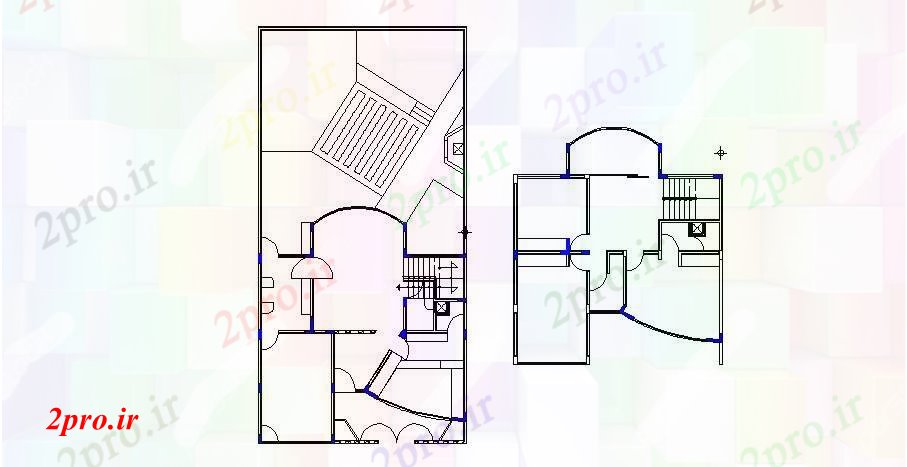 دانلود نقشه جزئیات ساختار طبقه خانه باشگاه فریم جزئیات ساختار (کد46634)