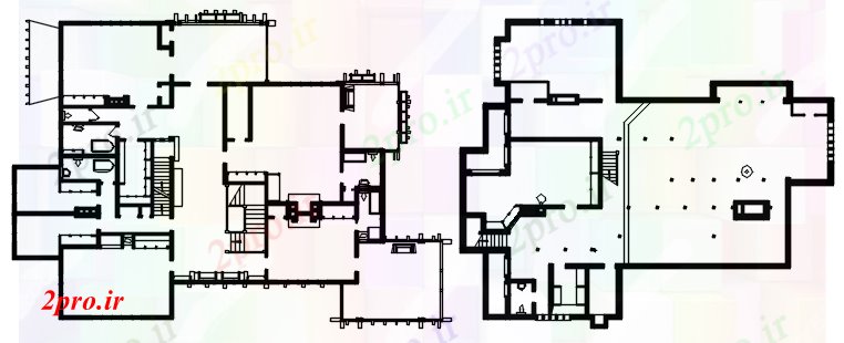 دانلود نقشه خانه های کوچک ، نگهبانی ، سازمانی -  طرحی  مدرن ویلایی طبقه (کد46659)