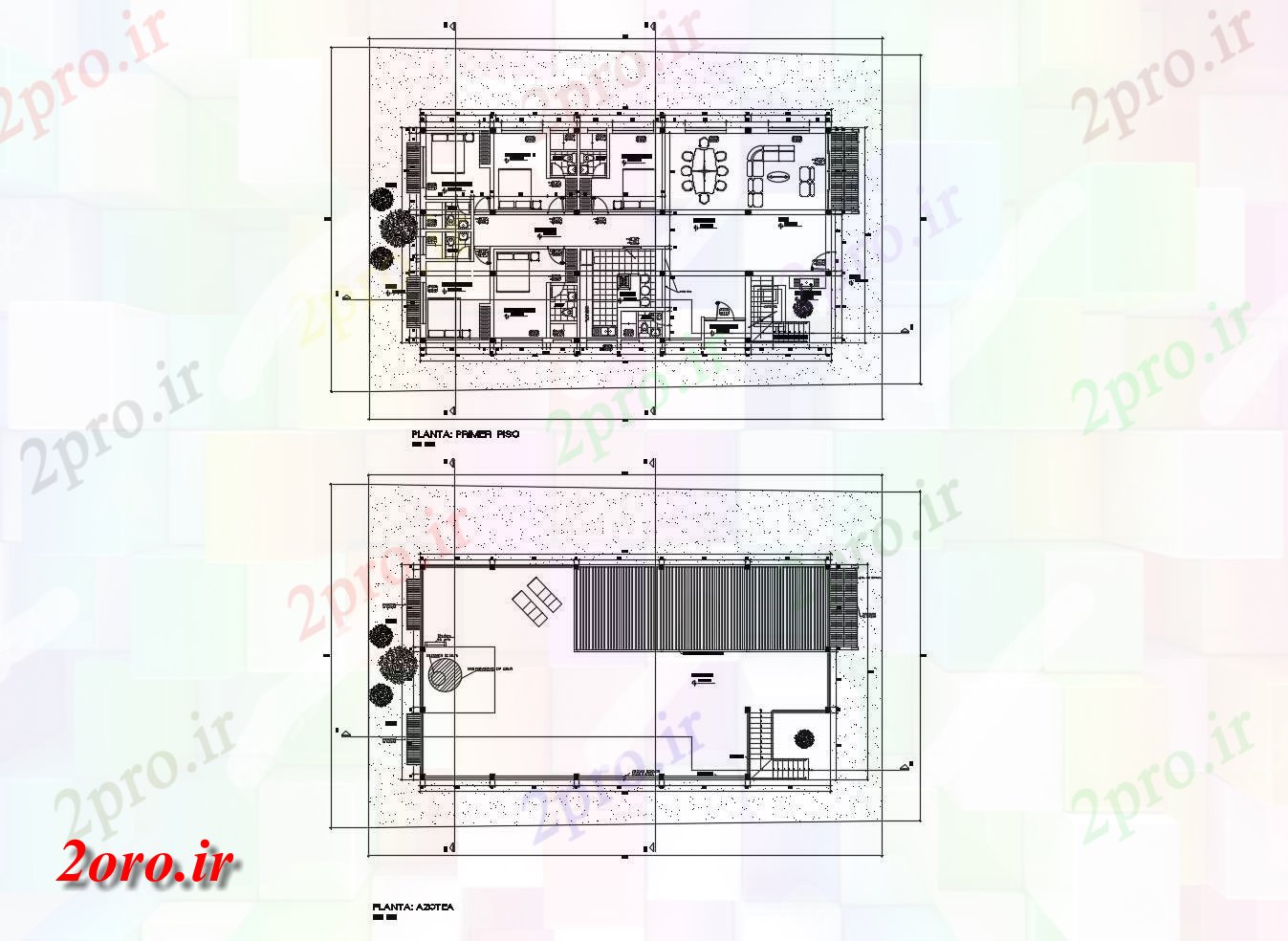 دانلود نقشه مسکونی  ، ویلایی ، آپارتمان   طرحی  الج خانه (کد46747)