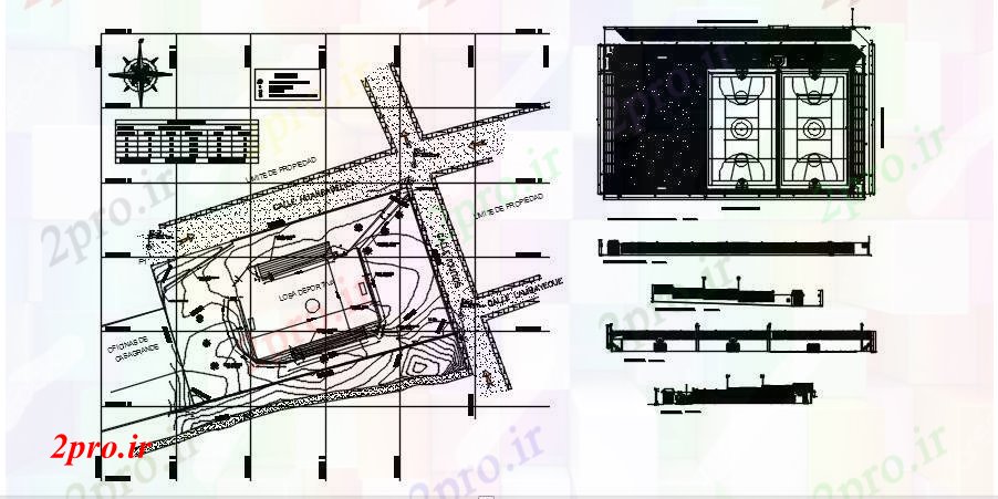 دانلود نقشه ساختمان اداری - تجاری - صنعتی   باشگاه ورزشی طراحی (کد46778)