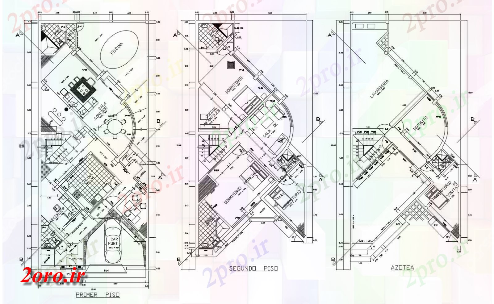 دانلود نقشه مسکونی  ، ویلایی ، آپارتمان    خانه طراحی برنامه (کد46805)