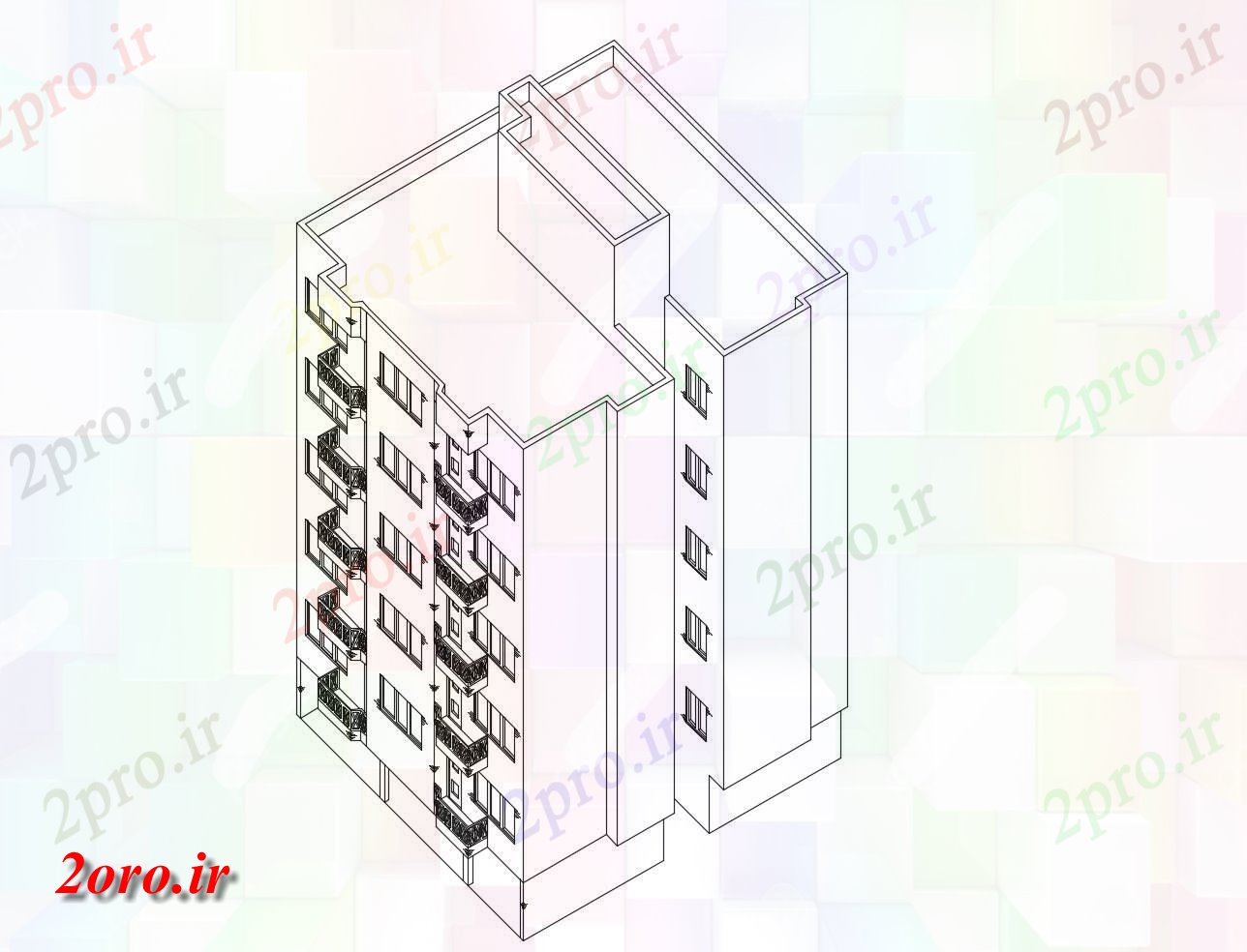 دانلود نقشه مسکونی  ، ویلایی ، آپارتمان   پلان ساختمان مسکونی  (کد46809)