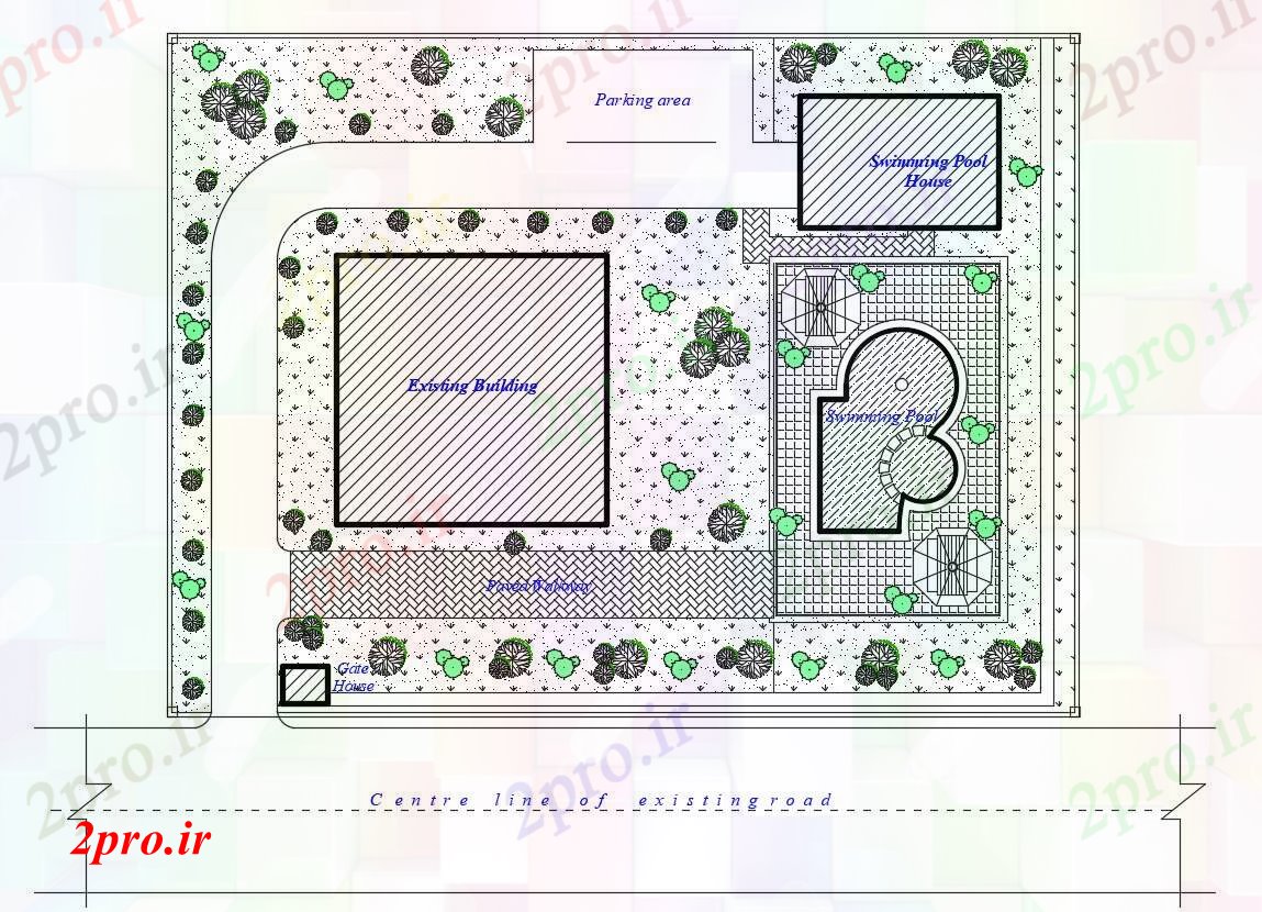 دانلود نقشه باشگاه طراحی جزئیات مسکن ساختمان به مساحت (کد46826)
