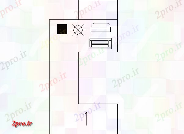 دانلود نقشه ساختمان اداری - تجاری - صنعتی طراحی نمای بالای (کد46867)