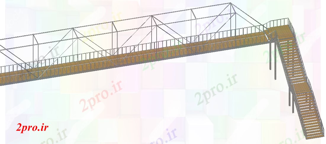 دانلود نقشه جاده و پل ومن فولادی پل طراحی (کد46911)