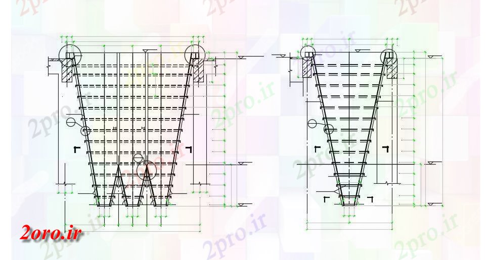 دانلود نقشه ساختمان اداری - تجاری - صنعتی  دو بعدی  ساختمان تجاری بخش  طراحی   (کد46982)