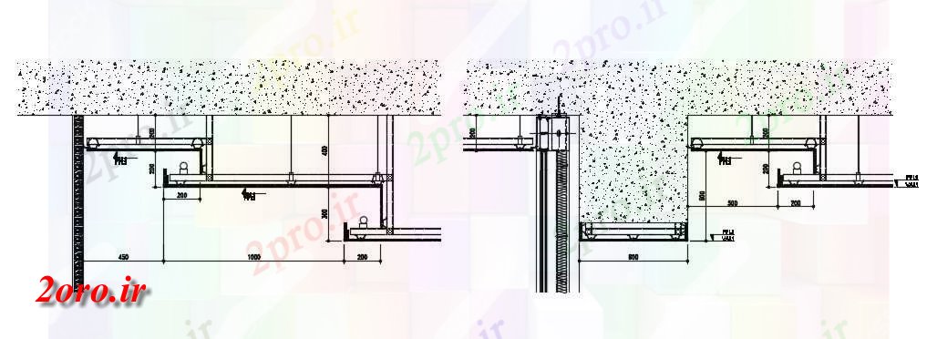 دانلود نقشه جزئیات ساخت و ساز ساختار RCC بخشی  بلوک   (کد47003)