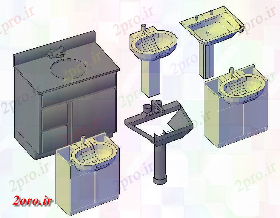 دانلود نقشه بلوک مبلمان حوضه طراحی با زیر کابینه تریدی مکس    (کد47093)